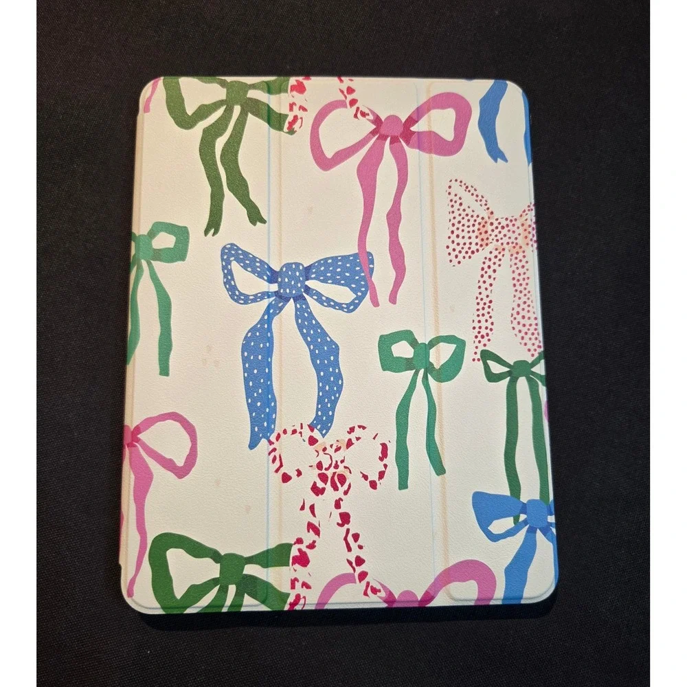 iPad Air 11 M2 2024 Case 10.9 4th 5th Gen Bow Print Smart Folio Pen Slot Cover
